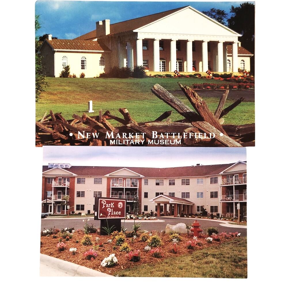 Vintage Virginia Postcards Lot New Market Battlefield & Park Place Retirement